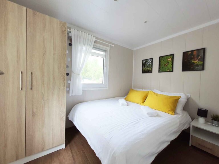 Sypialnia w domku Odpocznij Sobie